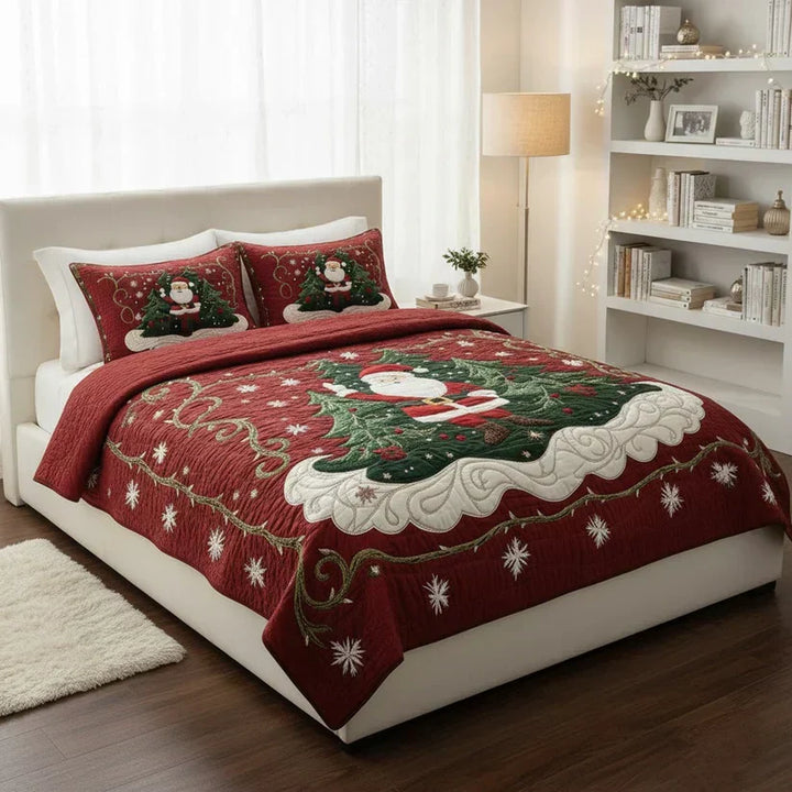 Santa's Workshop 3-Piece Quilted Bedding Set