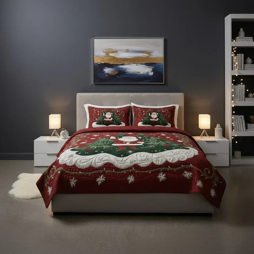 Santa's Workshop 3-Piece Quilted Bedding Set