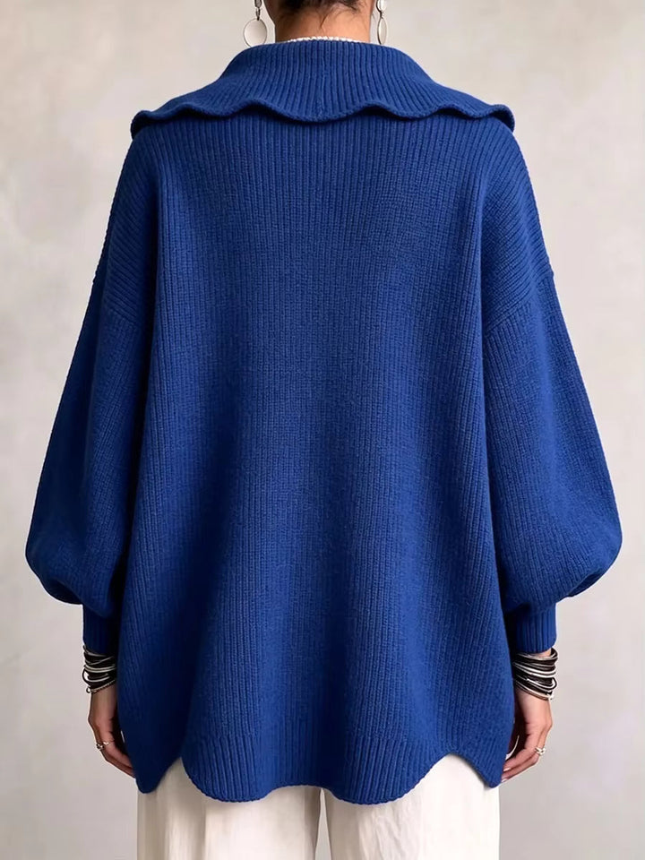 Elara Ribbed Knit Button Cardigan