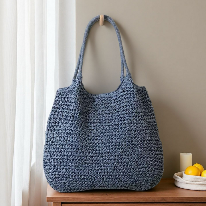 Marisol Woven Straw Shoulder Bag