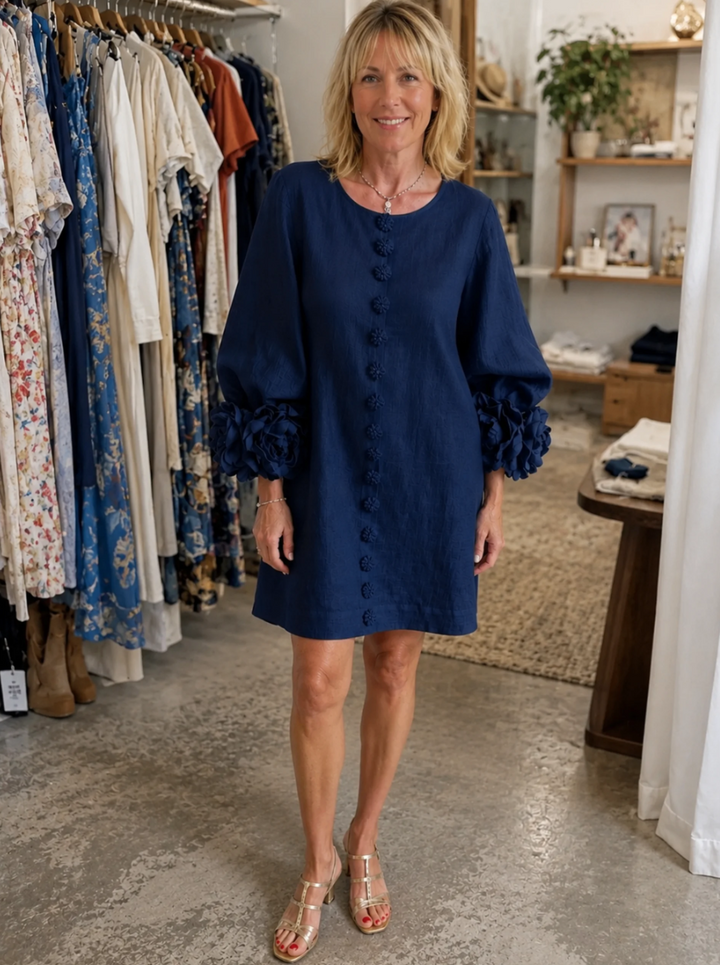 Florence Floral Button-Down Mini Dress