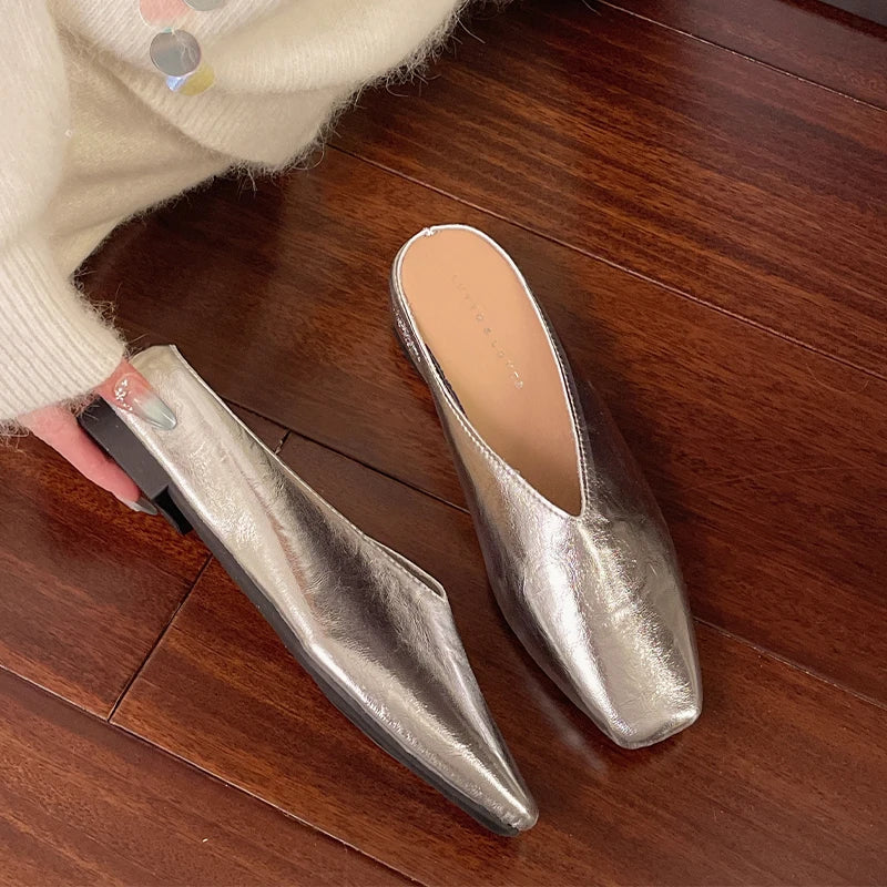 Lyra Mules - Silver