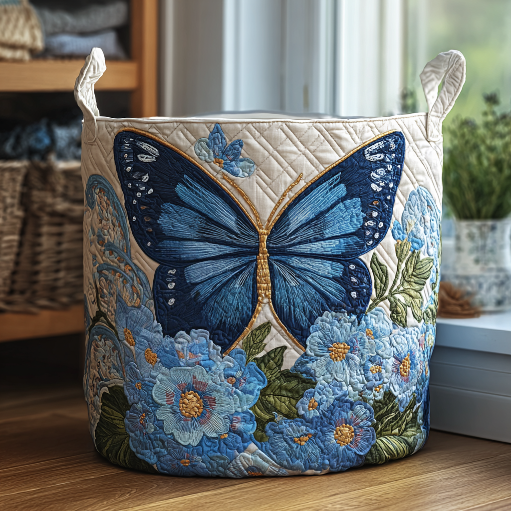 Serena Quilted Laundry Basket