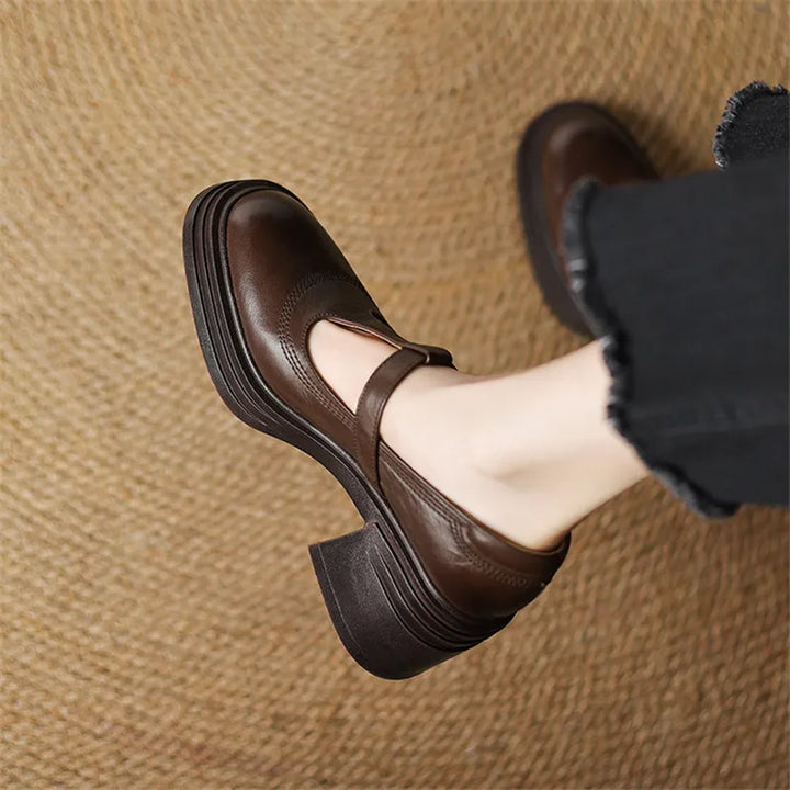 Bettina Chunky Block Heel Mary Jane Pumps