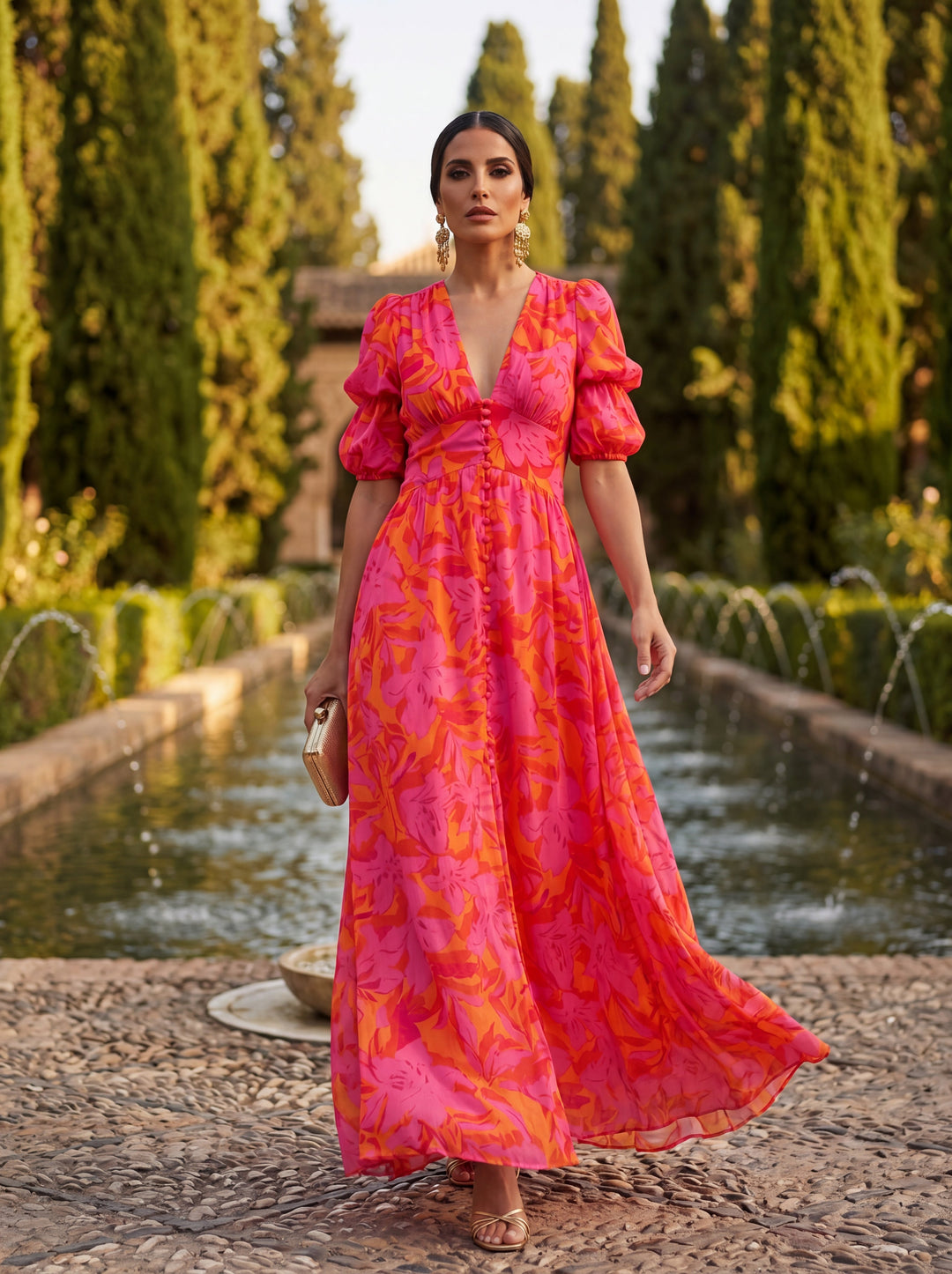 Florencia – Vibrant Floral Maxi Dress