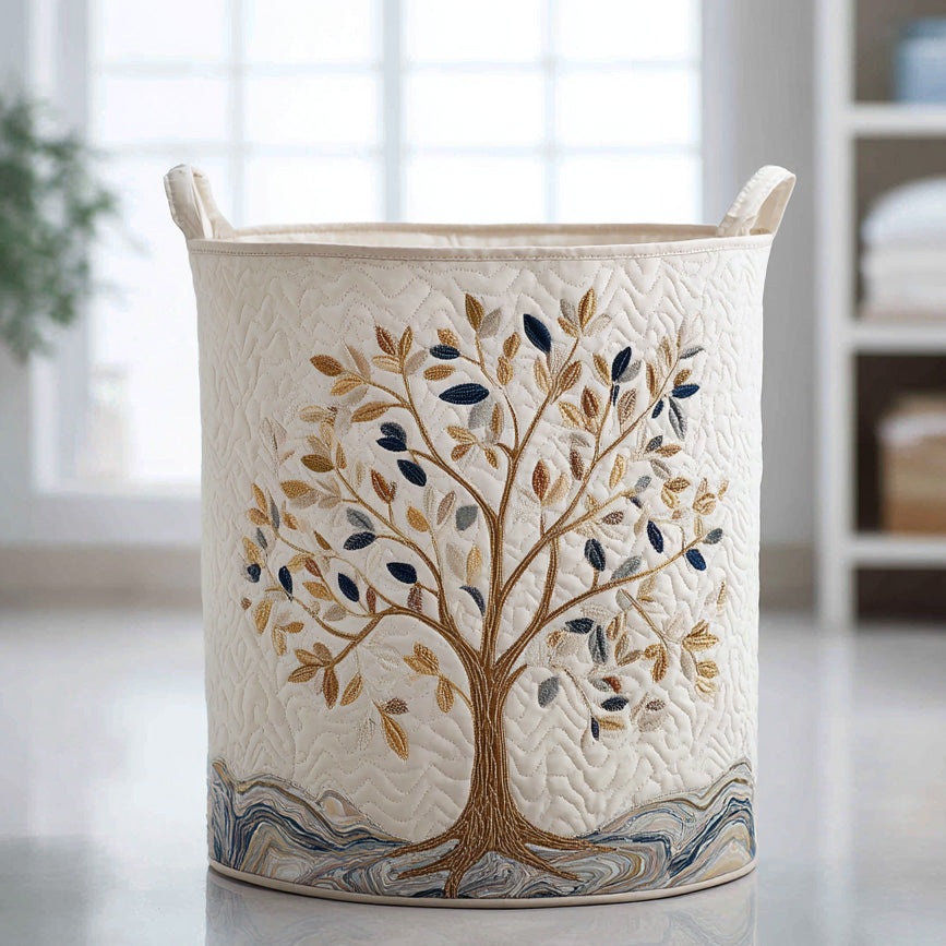 Aurora Quilted Laundry Basket