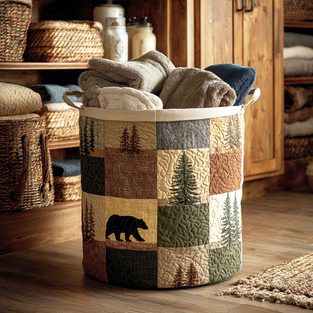 Silvana Quilted Laundry Basket