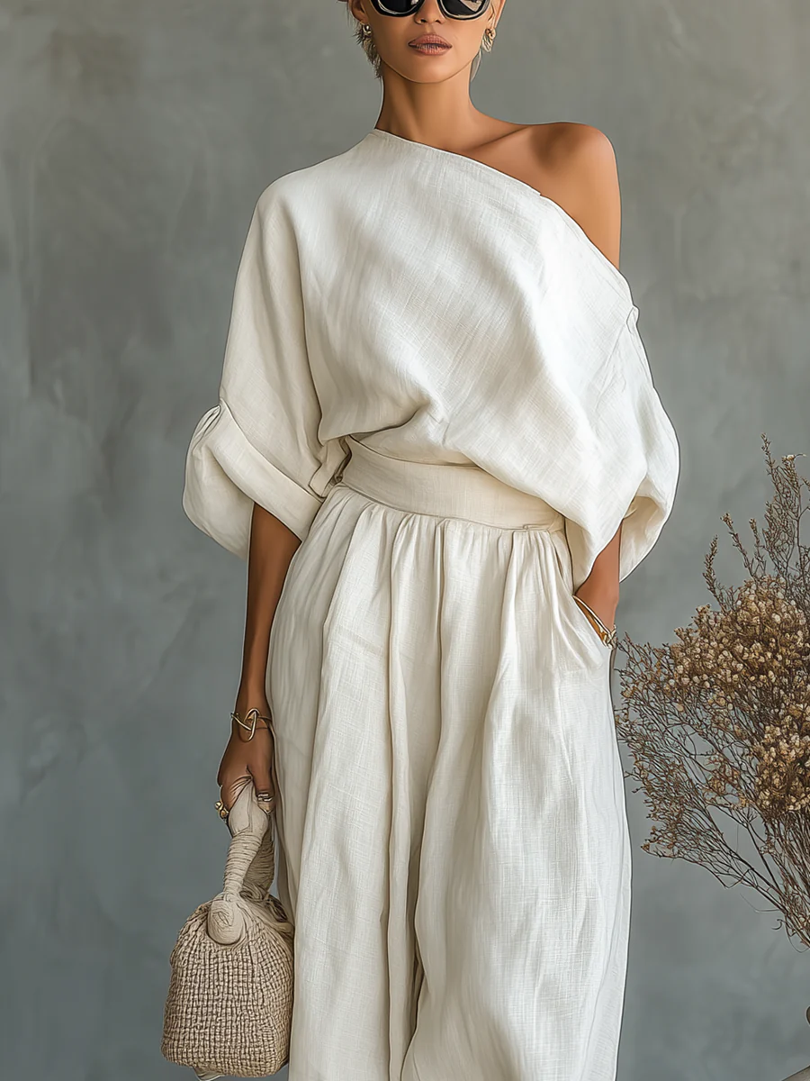 Eleanor Effortless Two-Piece Set in Ivory