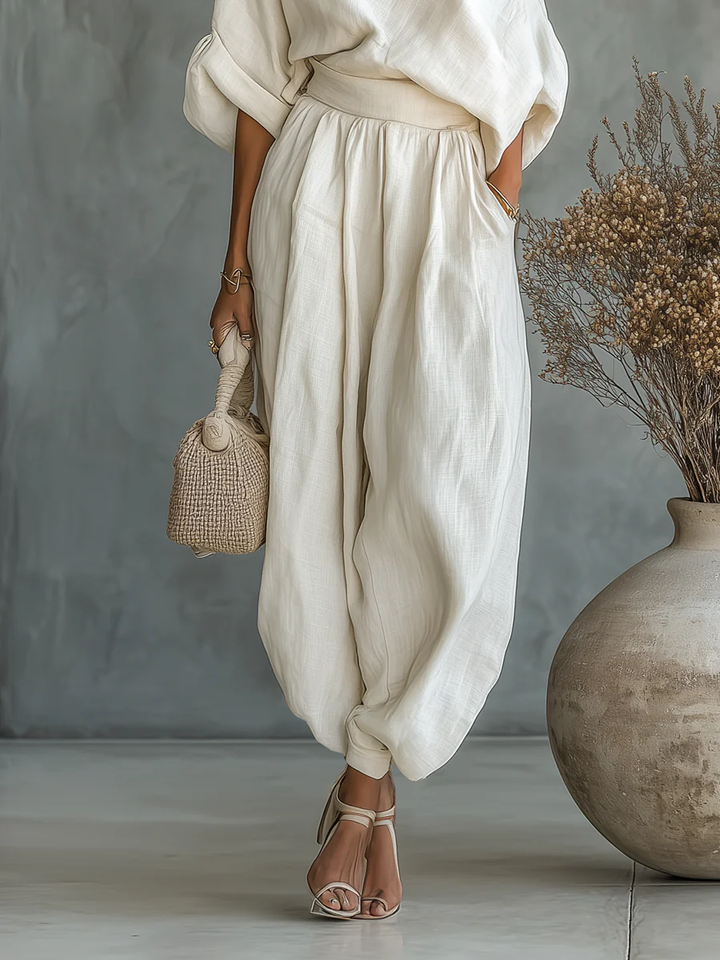 Eleanor Effortless Two-Piece Set in Ivory