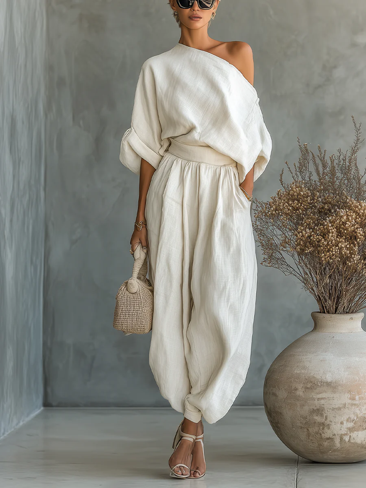 Eleanor Effortless Two-Piece Set in Ivory
