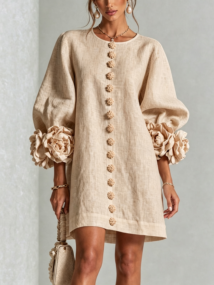 Florence Floral Button-Down Mini Dress