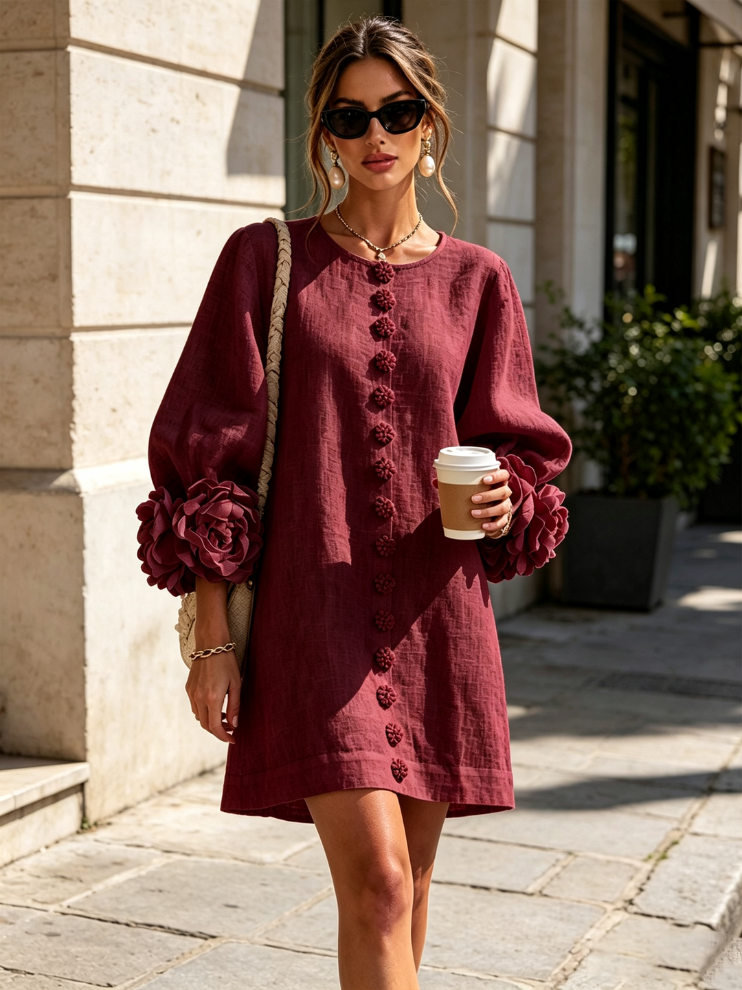 Rosalie Button-Down Mini Dress