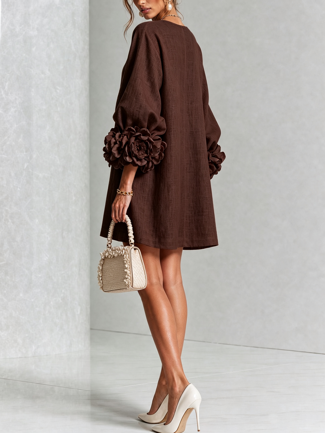 Florence Floral Button-Down Mini Dress