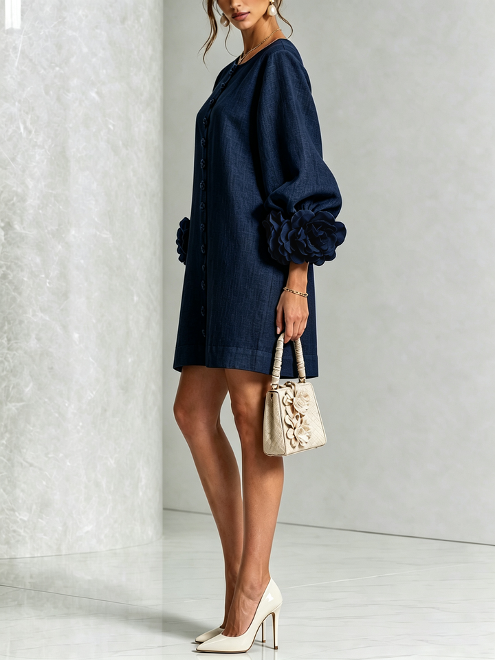 Florence Floral Button-Down Mini Dress