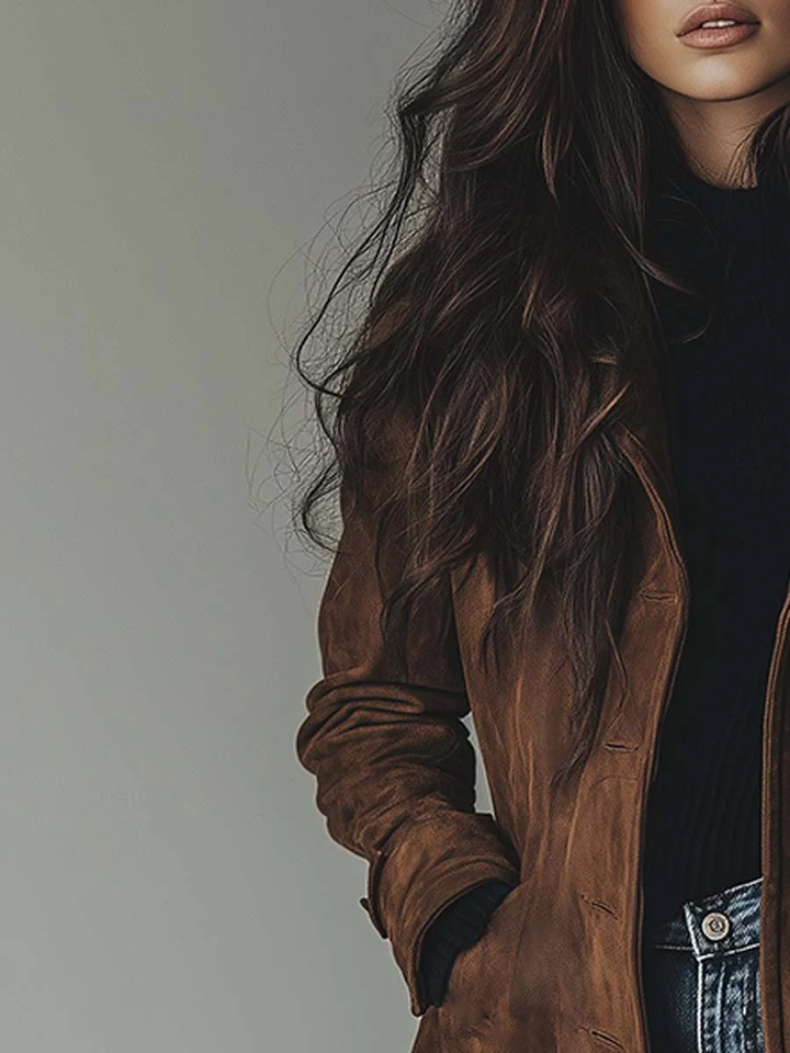 Teresa Timeless Suede Trench Coat