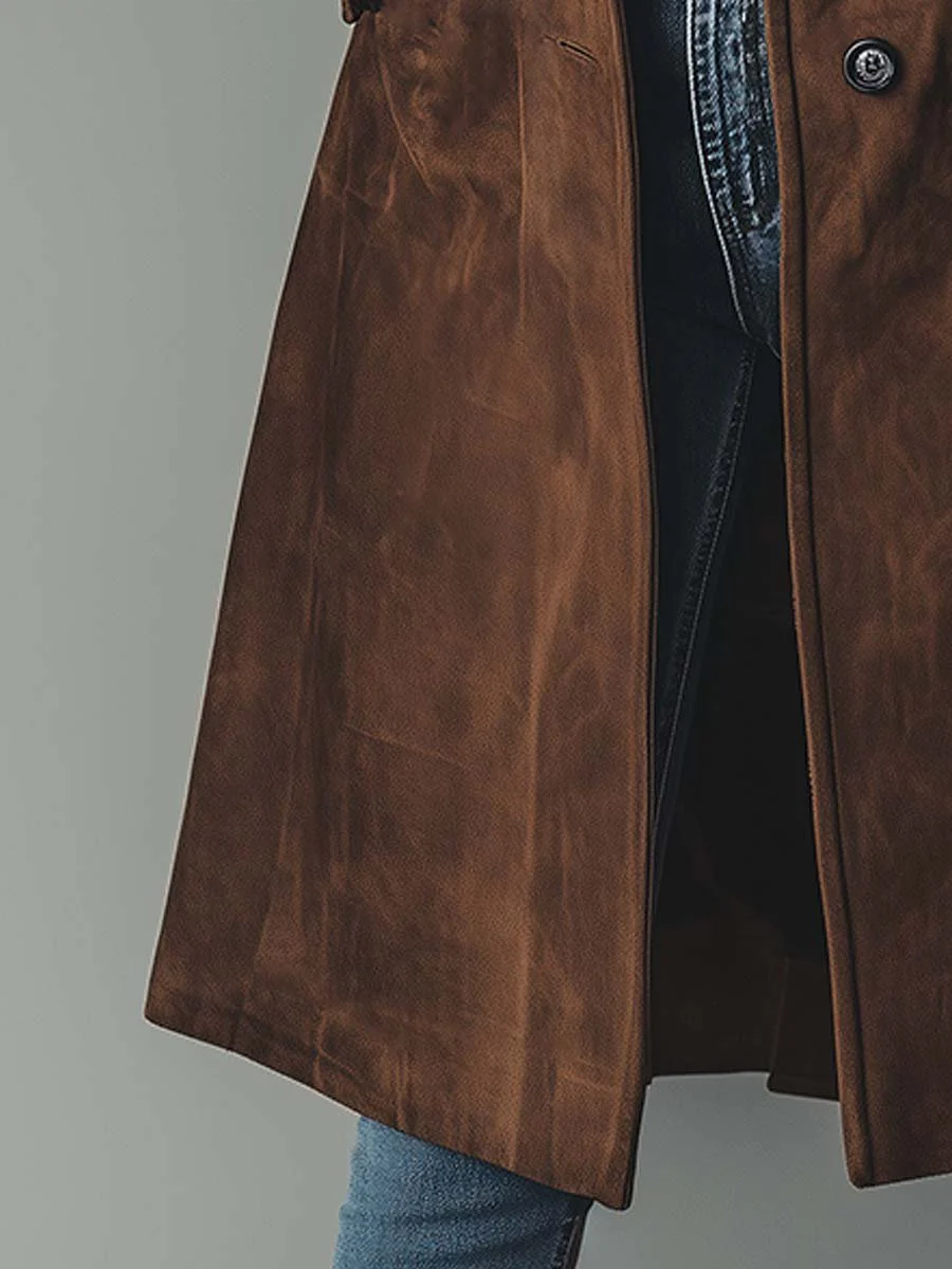 Teresa Timeless Suede Trench Coat