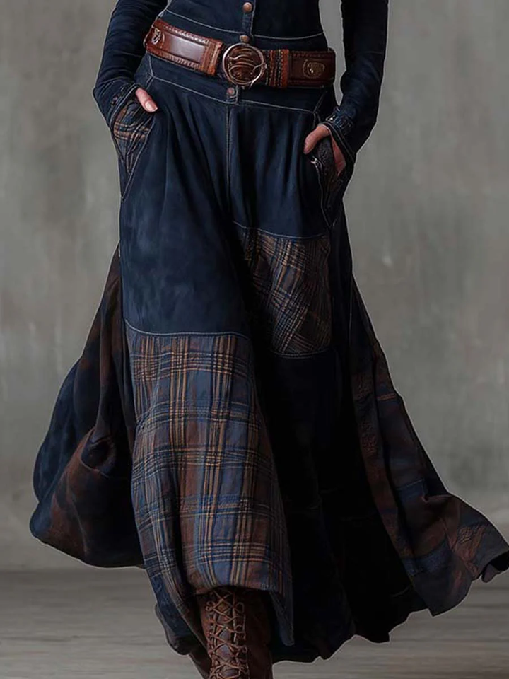 Elisa Maxi Suede Dress with Belt