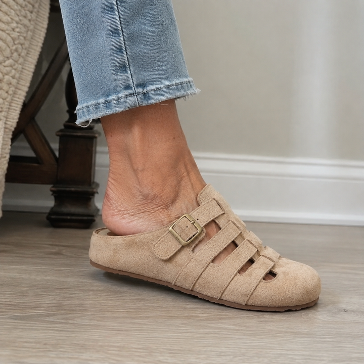 Clara Comfortable Buckle Mule Sandals