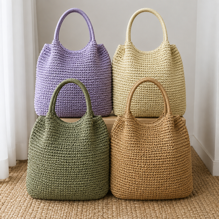 Marisol Woven Straw Shoulder Bag