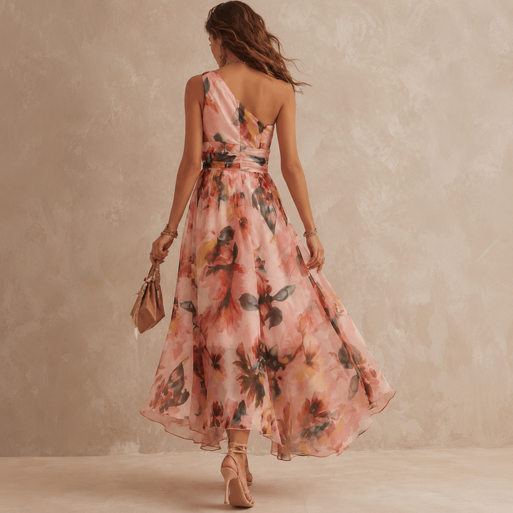 Aurora One-Shoulder Floral Dress