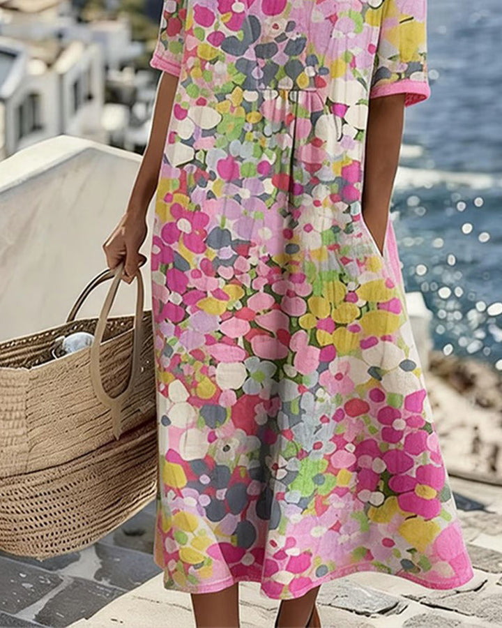 Elene Lightweight Floral Midi Dress