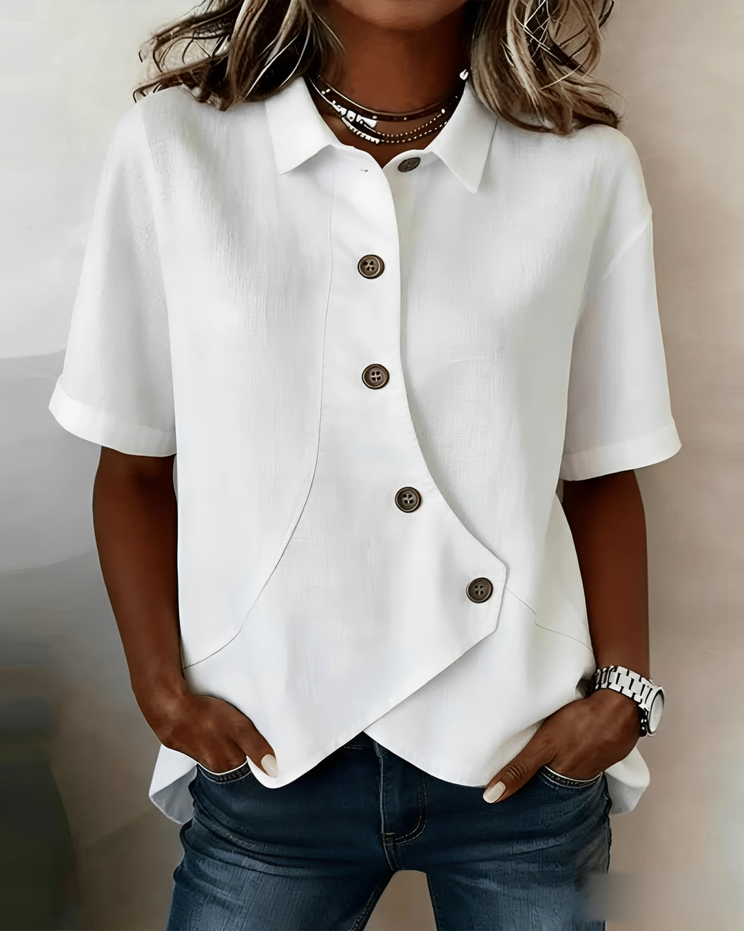 Parla Casual Button Detail Shirt