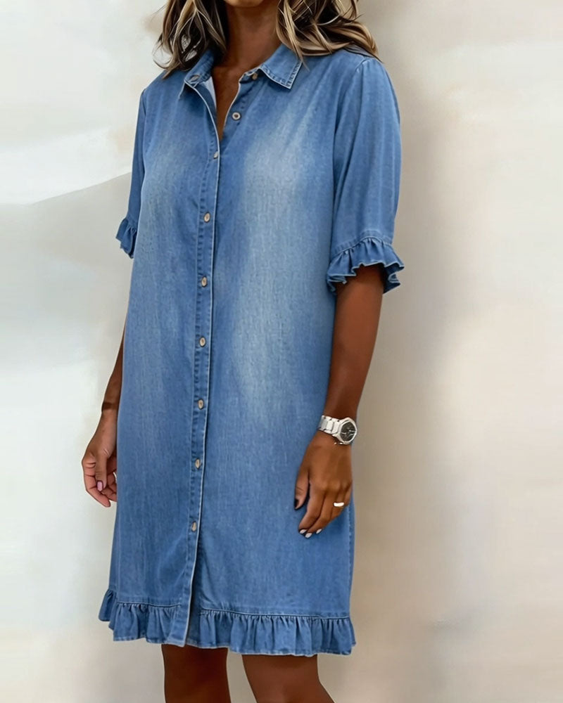 Solene Denim Shirt Dress