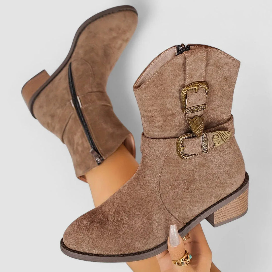 Rosa Western Comfort Boots – Brown