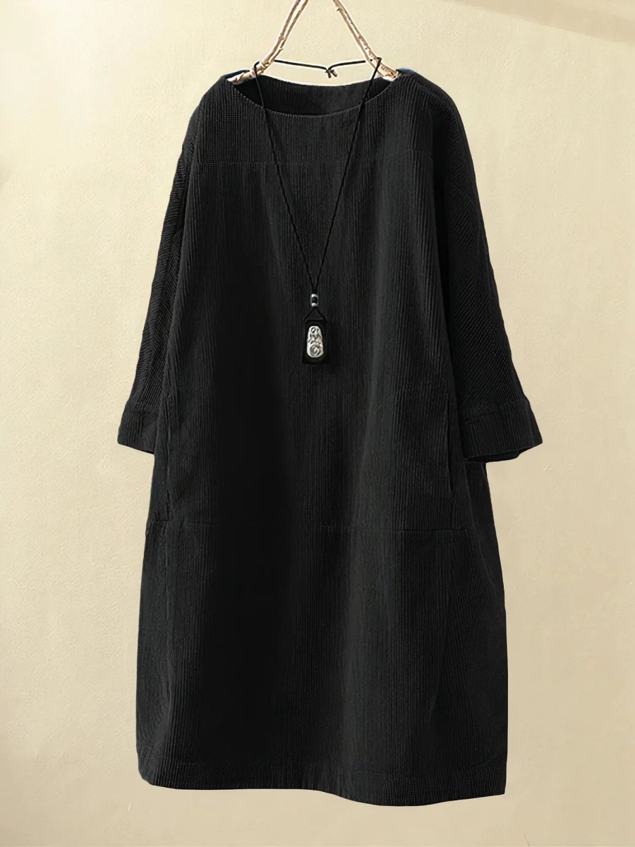 Bridie | Relaxed Fit Corduroy Midi Dress