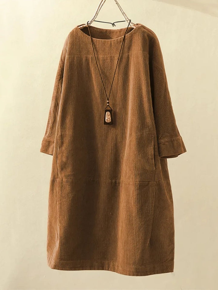 Bridie | Relaxed Fit Corduroy Midi Dress