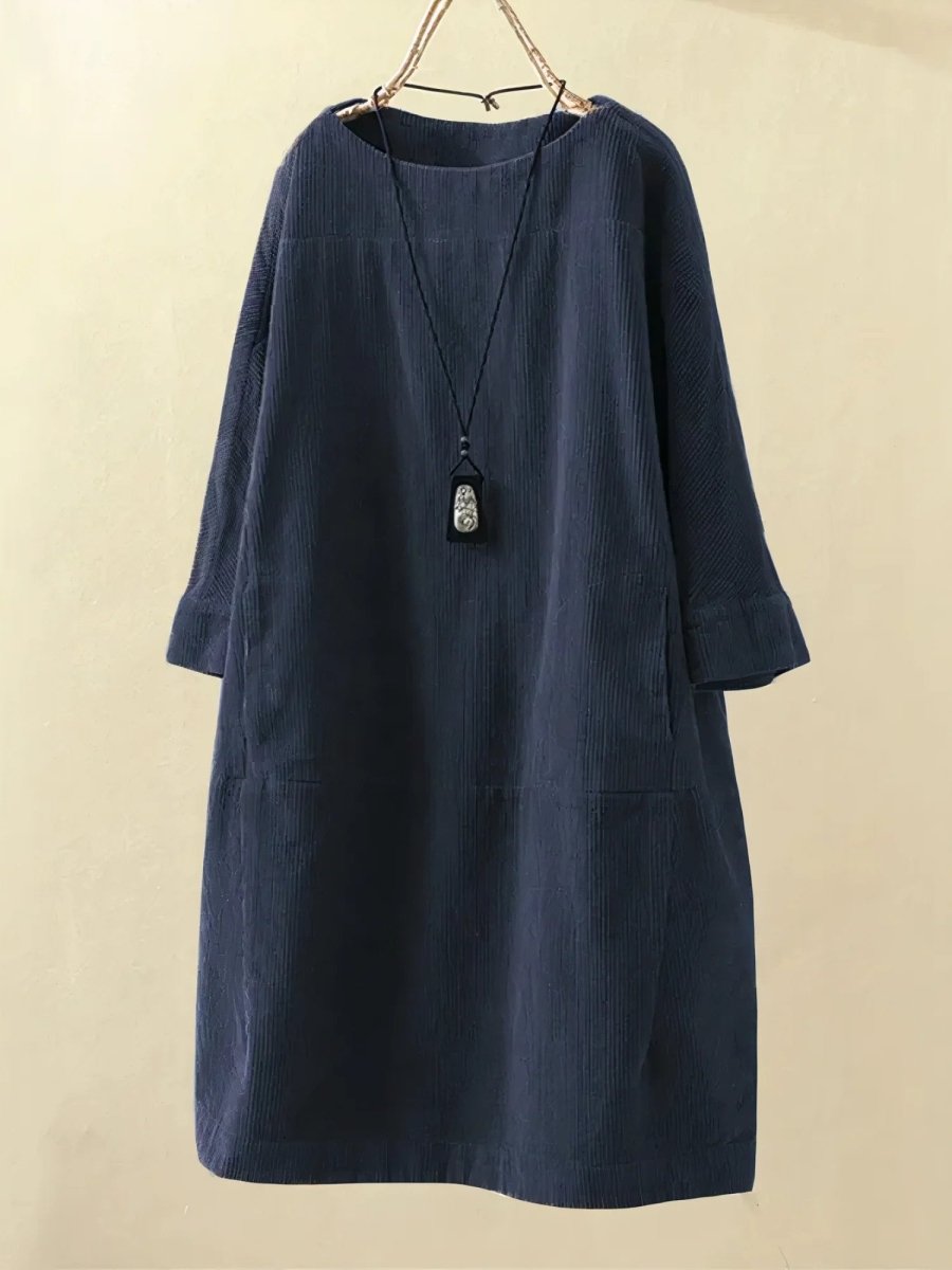 Bridie | Relaxed Fit Corduroy Midi Dress