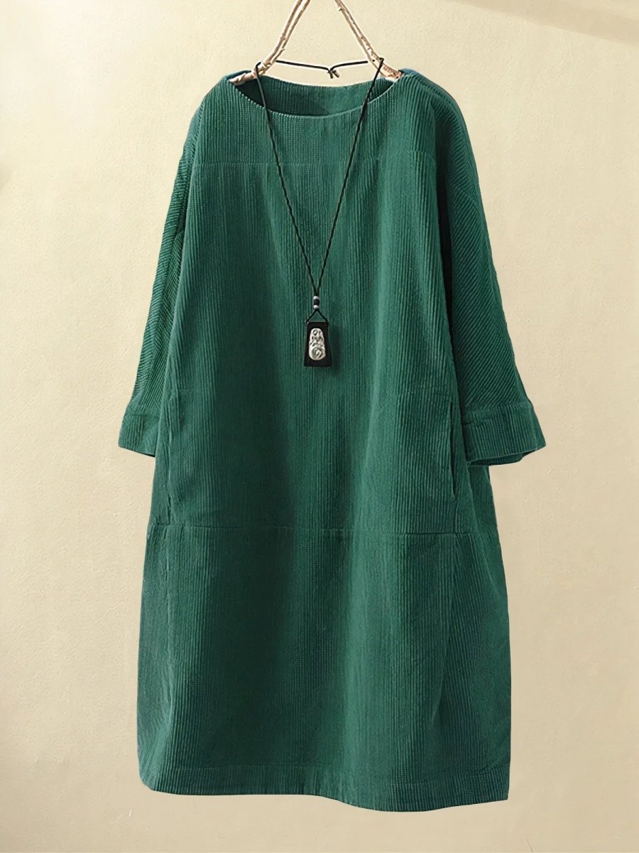 Bridie | Relaxed Fit Corduroy Midi Dress