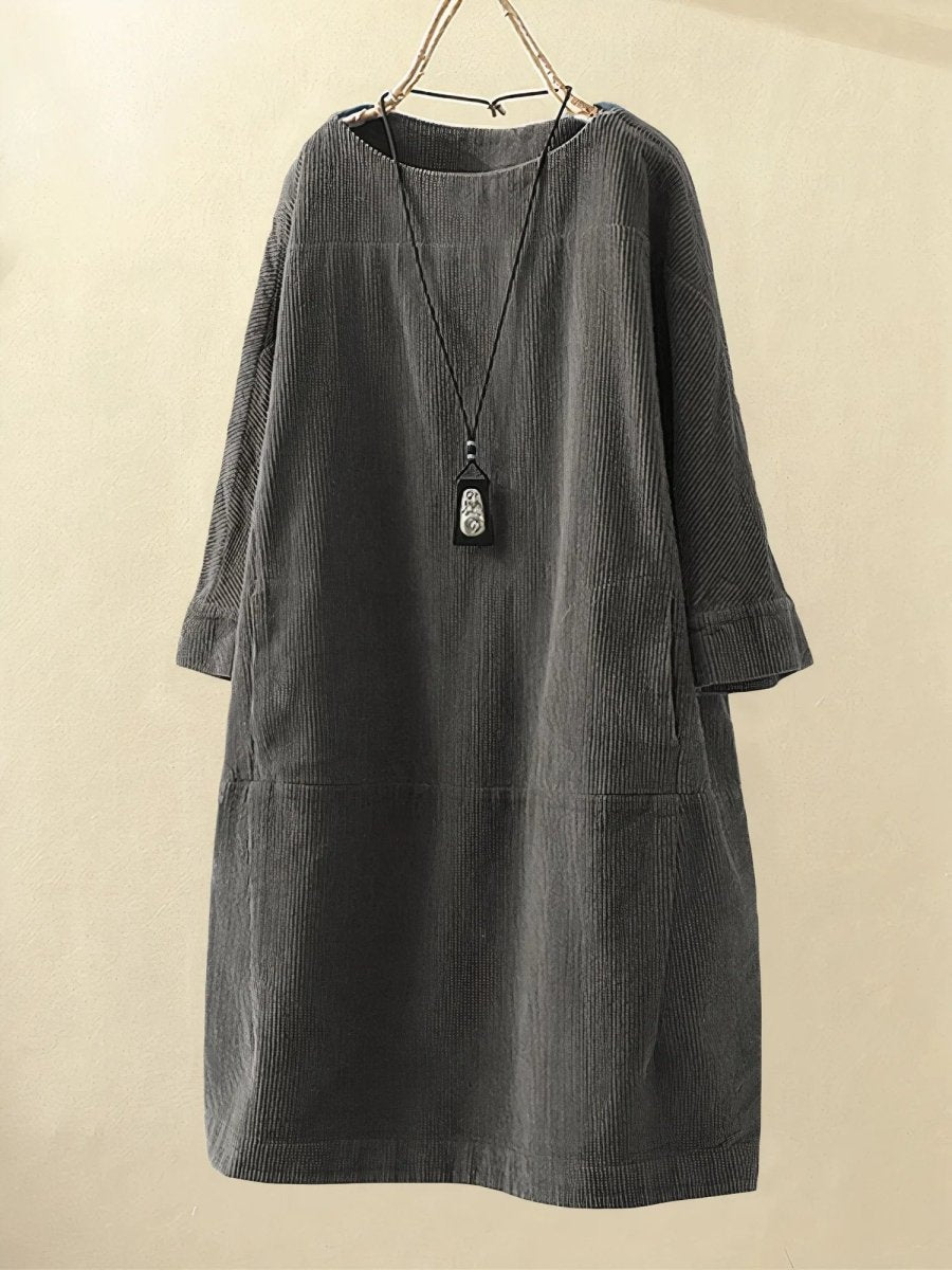 Bridie | Relaxed Fit Corduroy Midi Dress