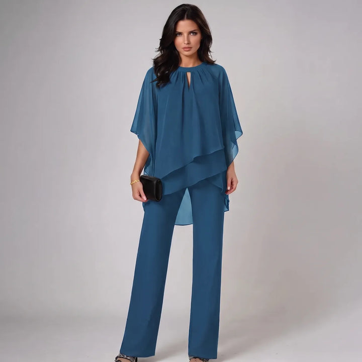 Shianne Layered Chiffon Two-Piece Set