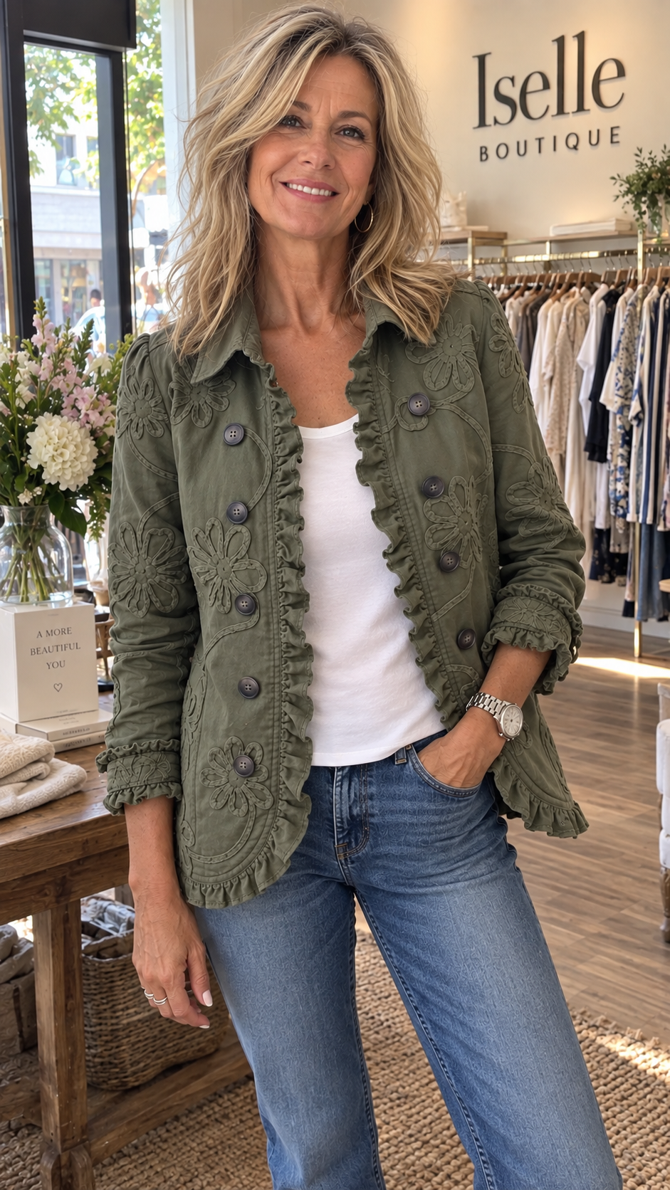 Faustine Bohemian Floral Embroidered Jacket