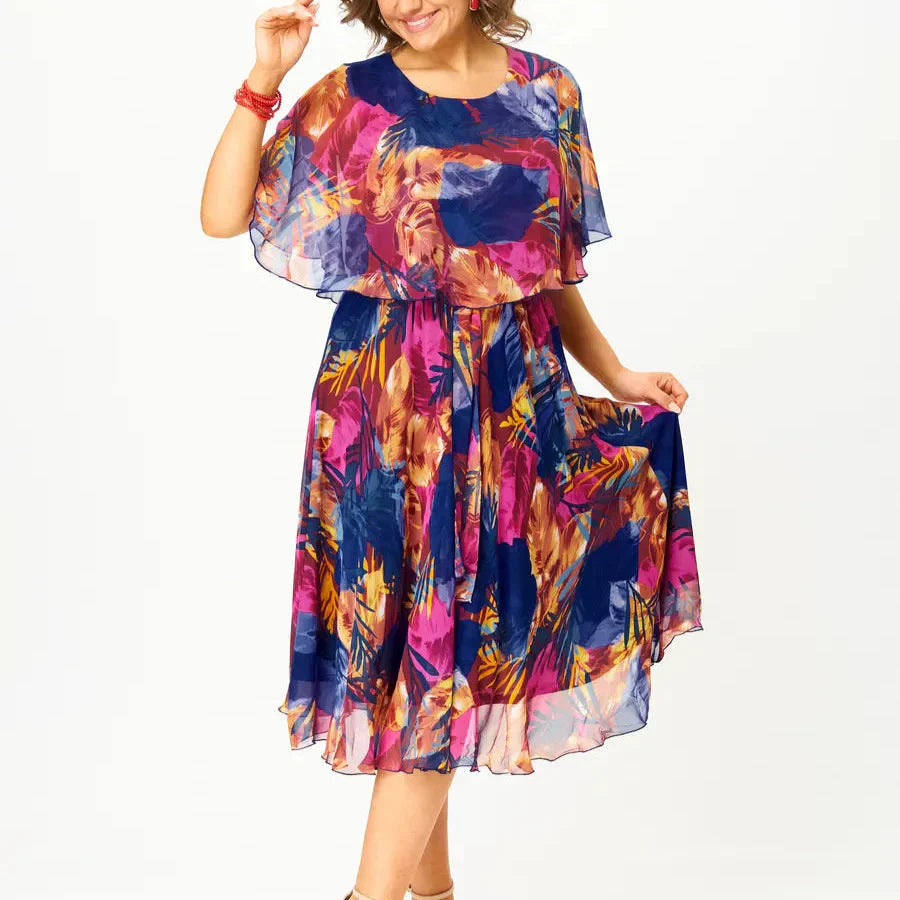 Judith Plus Size Chiffon Dress detail