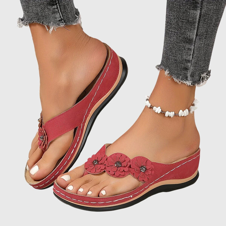 Alexis Orthopedic Flip Flops - Red