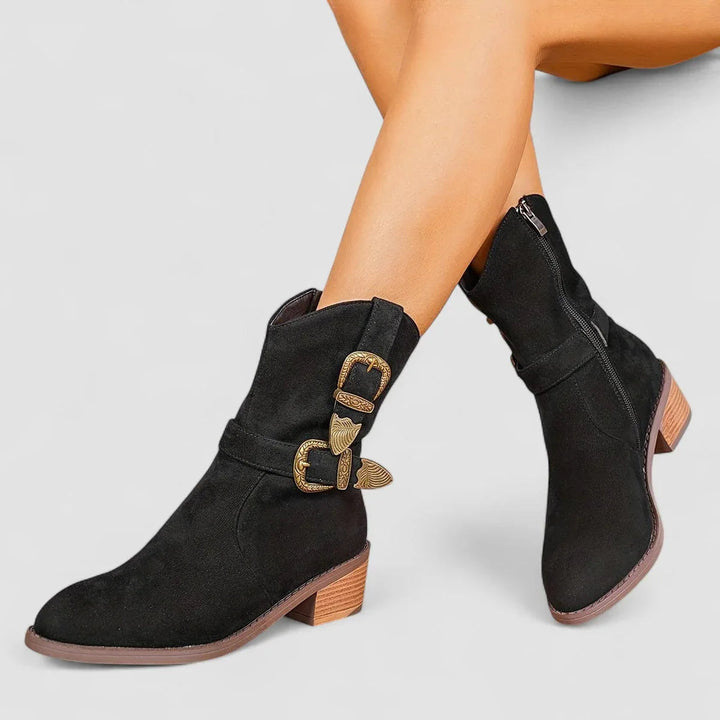 Rosa Western Comfort Boots – Black