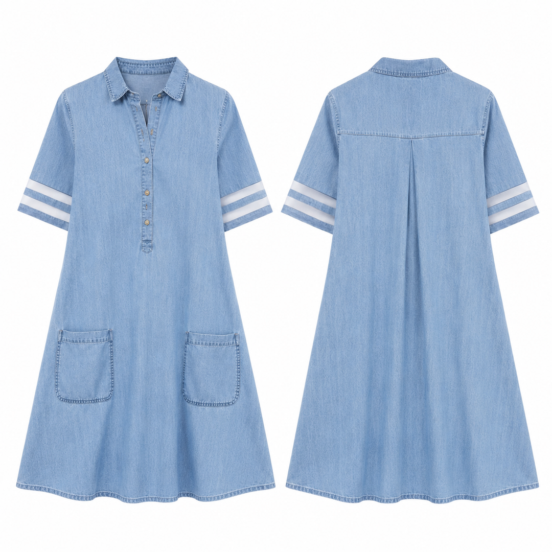 Harper Figure Flattering Denim Dress