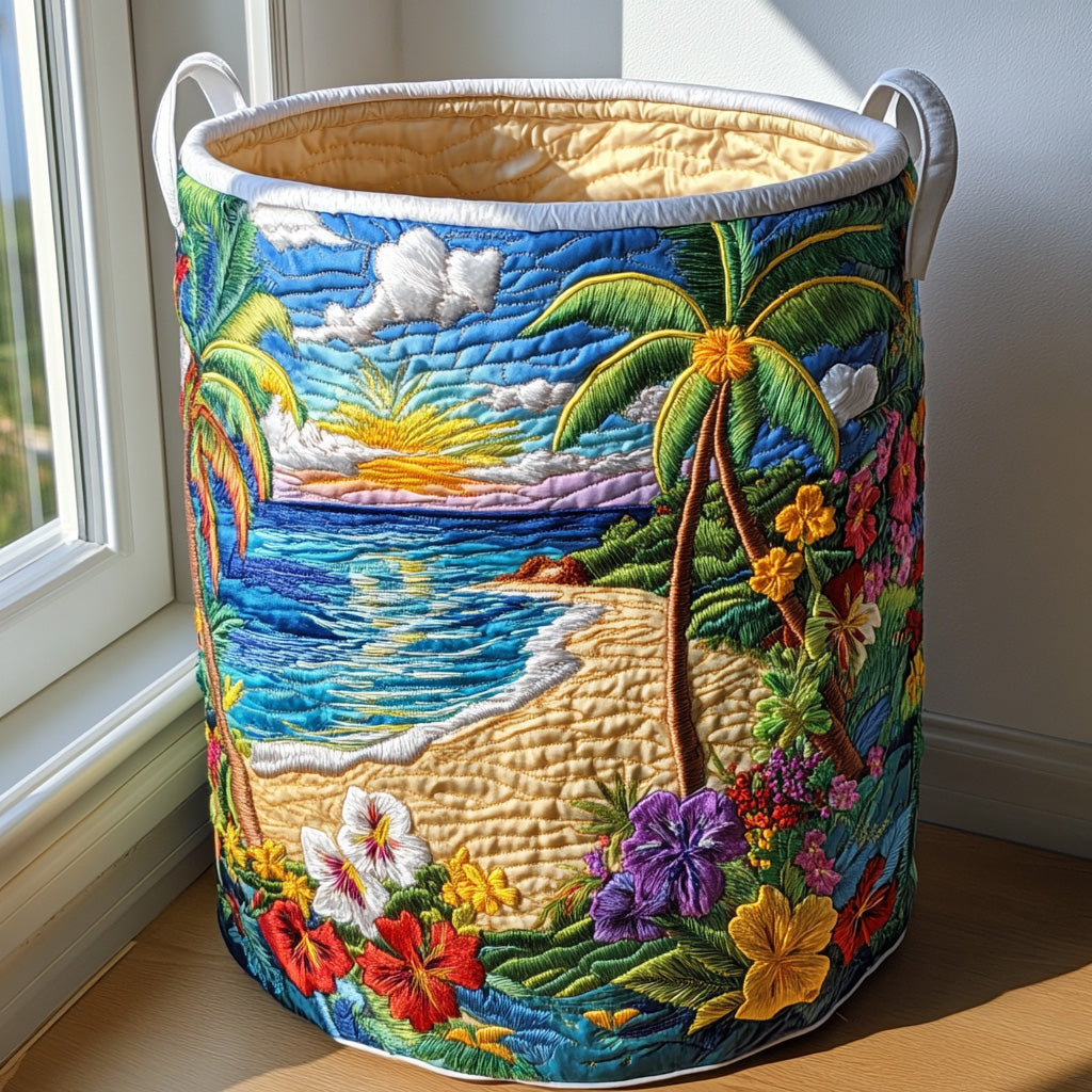 Suncoast Quilted Laundry Basket