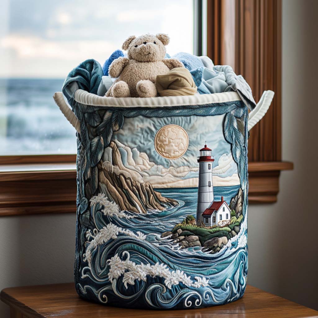 Moonlight Quilted Laundry Basket