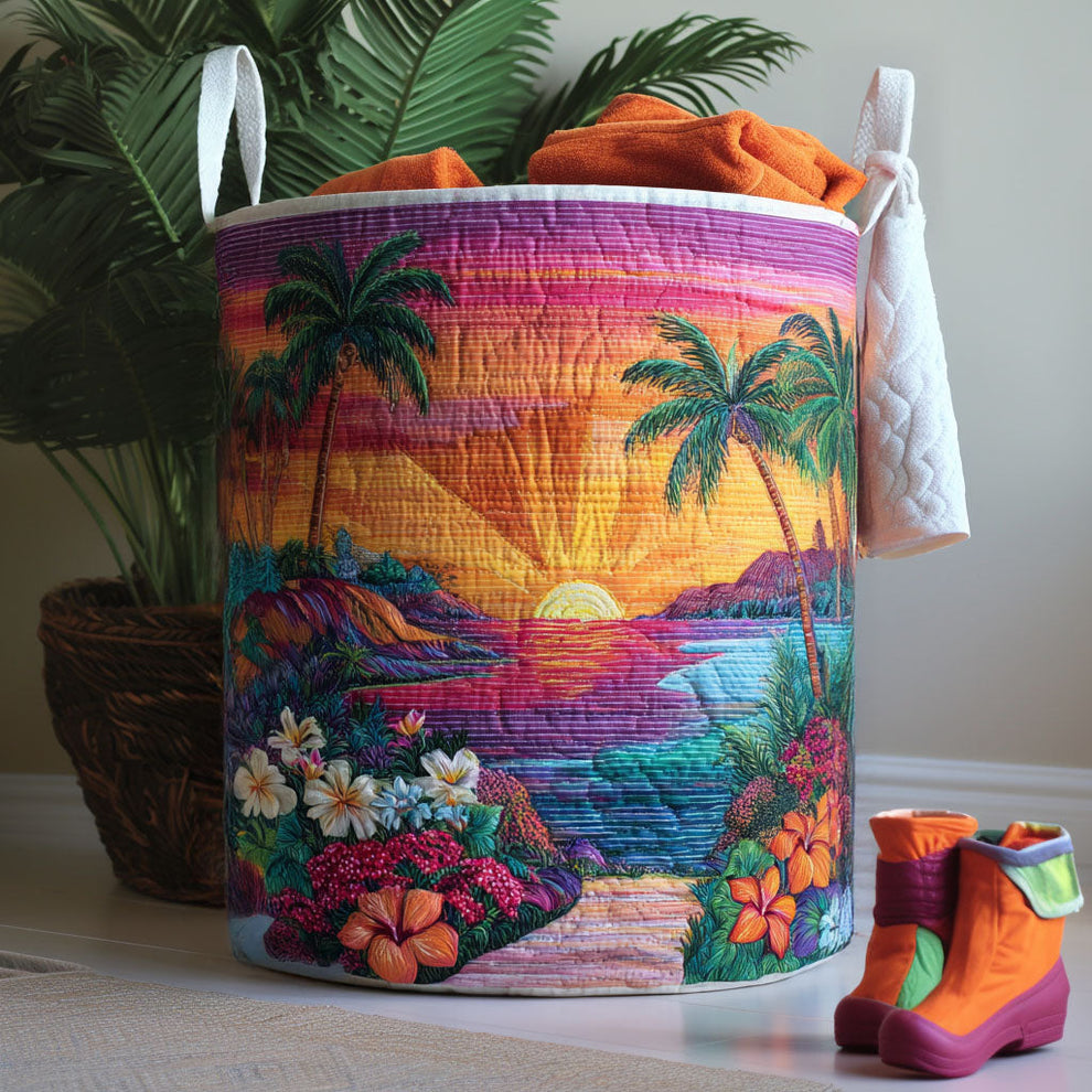 Sunwave Quilted Laundry Basket