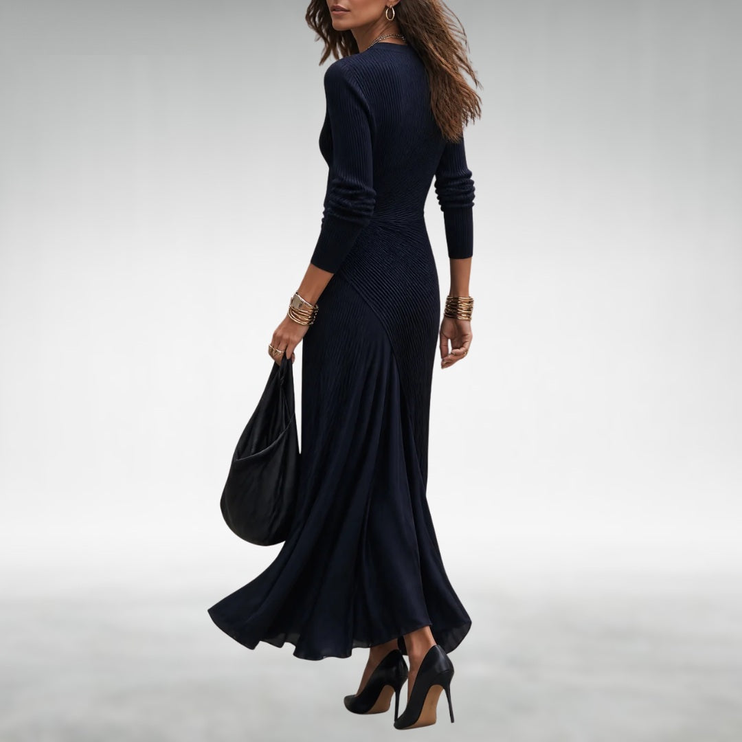 Sarah Luxe Maxi Dress - Navy back