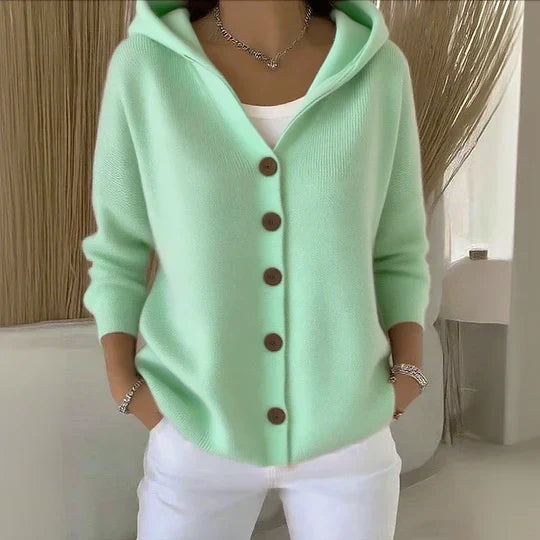 Zoé Soft Hooded Knit Cardigan