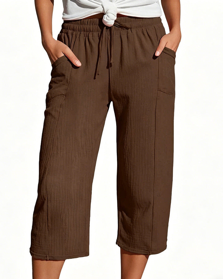 Cleo – Cotton Wide-Leg Cropped Pants