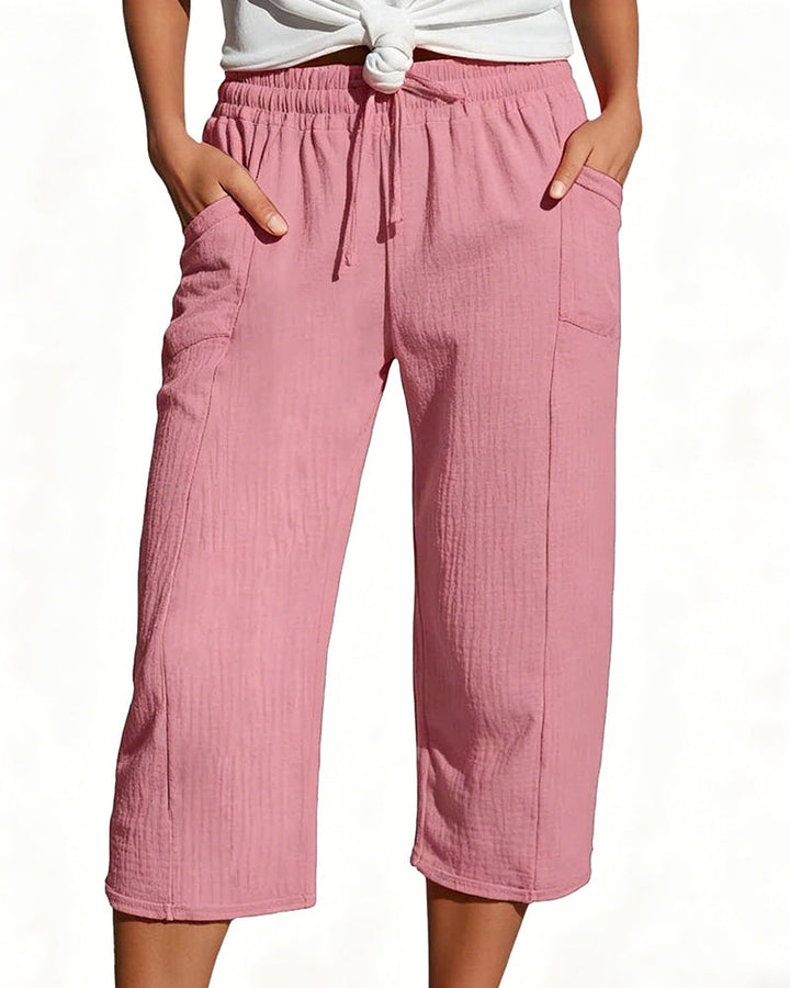 Cleo – Cotton Wide-Leg Cropped Pants