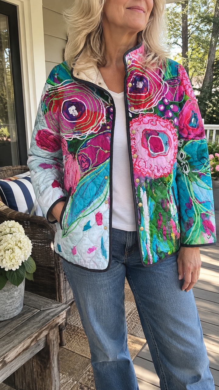 Arianne Elegant Floral Patterned Jacket — Final Edit