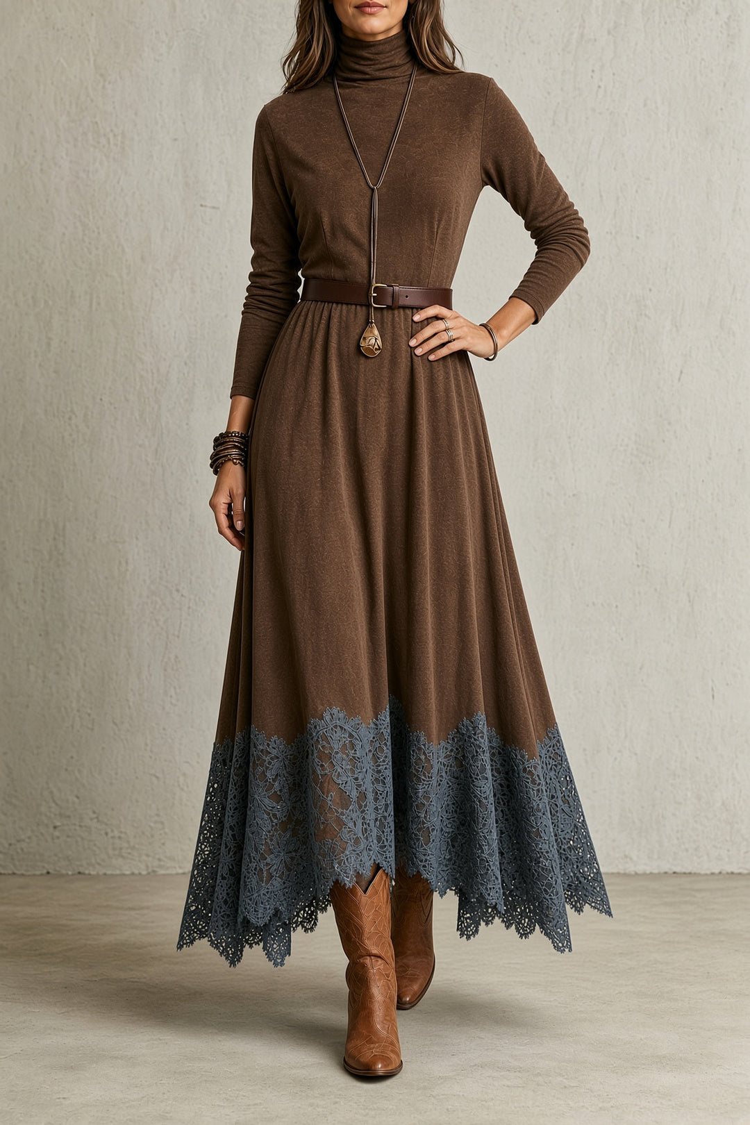 Sarah Vintage Turtleneck Dress
