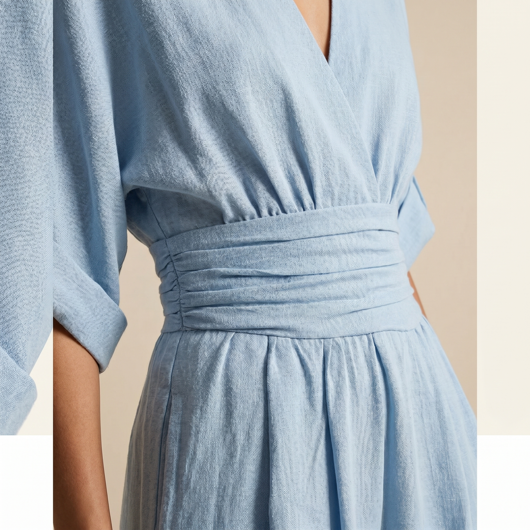 Verity Elegant V-Neck High-Waist Jumpsuit