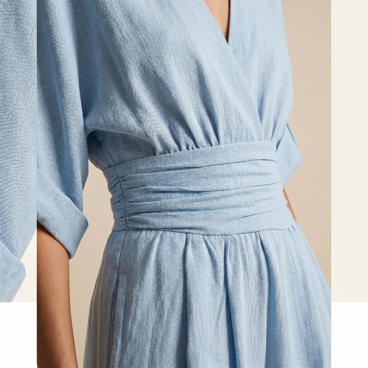 Verity Elegant V-Neck High-Waist Jumpsuit